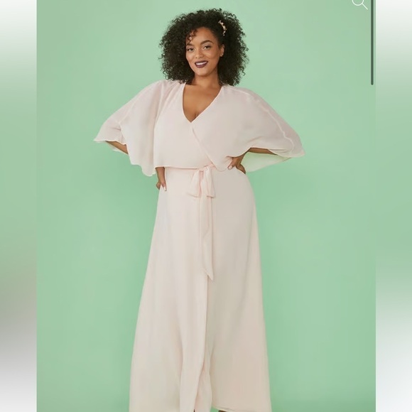 ModCloth NWT Size Small “Wrapped in Rapture” Pink Wrap Dress Maxi - Picture 1 of 11